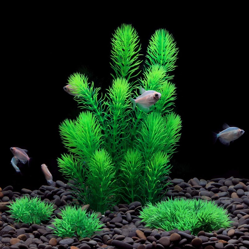 MyLifeUNIT Aquarium Plants, Artificial Aquarium Decorations for Fish Tank Decor, Pack of 4 - Image 3